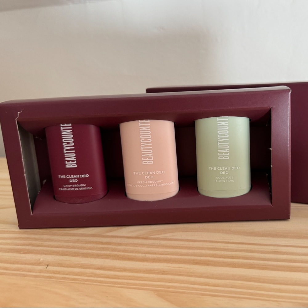 NIB Beautycounter Mini Clean Deo Trio